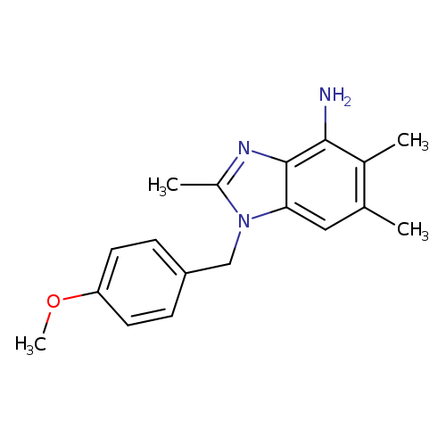 1-[(4-methoxyphenyl)methyl]-2,5,6-trimethyl-1H-1,3-benzodiazol-4-amine
