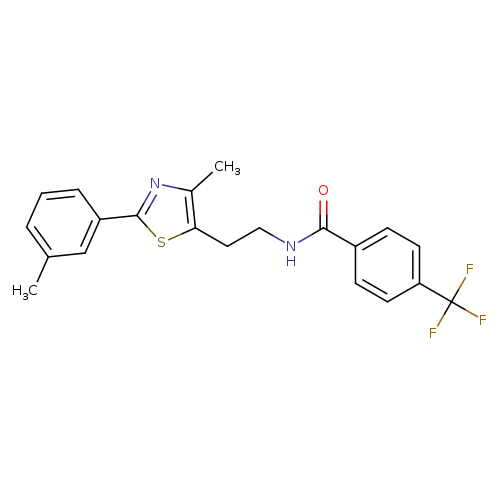N-{2-[4-methyl-2-(3-methylphenyl)-1,3-thiazol-5-yl]ethyl}-4-(trifluoromethyl)benzamide