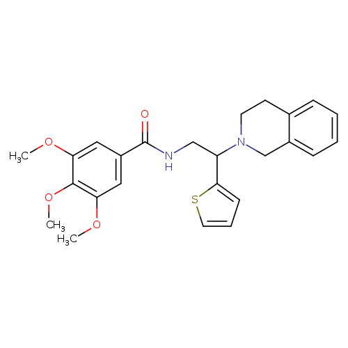 3,4,5-trimethoxy-N-[2-(1,2,3,4-tetrahydroisoquinolin-2-yl)-2-(thiophen-2-yl)ethyl]benzamide
