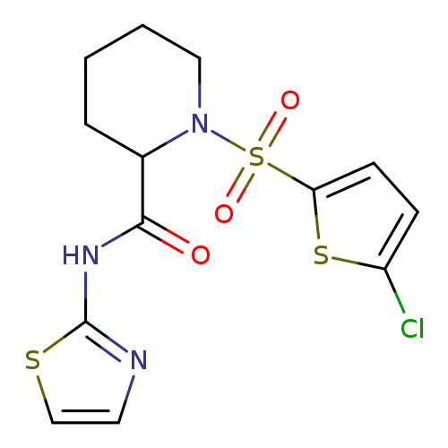 1-[(5-chlorothiophen-2-yl)sulfonyl]-N-(1,3-thiazol-2-yl)piperidine-2-carboxamide