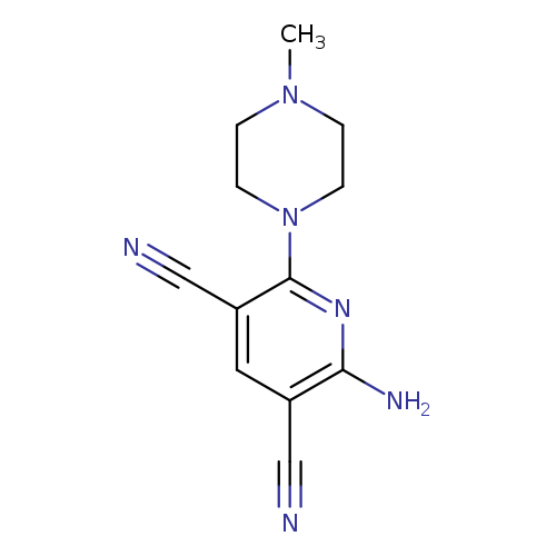 2-amino-6-(4-methylpiperazin-1-yl)pyridine-3,5-dicarbonitrile