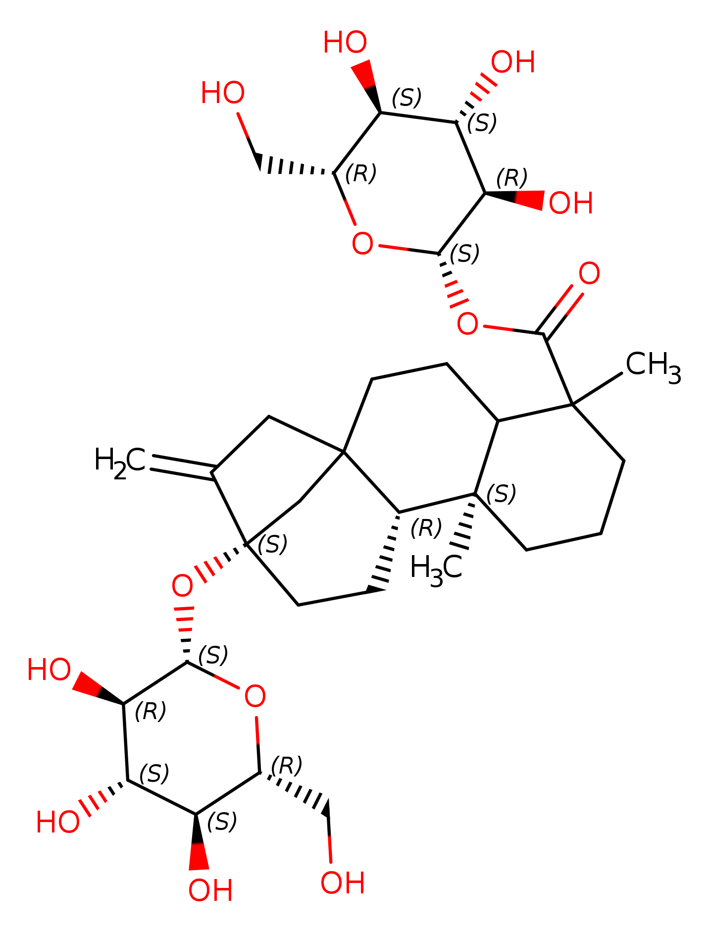 (2S,3R,4S,5S,6R)-3,4,5-Trihydroxy-6-(hydroxymethyl)tetrahydro-2H-pyran-2-yl (9S,11aR,11bS)-4,11b-dimethyl-8-methylene-9-(((2S,3R,4S,5S,6R)-3,4,5-trihydroxy-6-(hydroxymethyl)tetrahydro-2H-pyran-2-yl)oxy)tetradecahydro-6a,9-methanocyclohepta[a]naphthalene-4-carboxylate