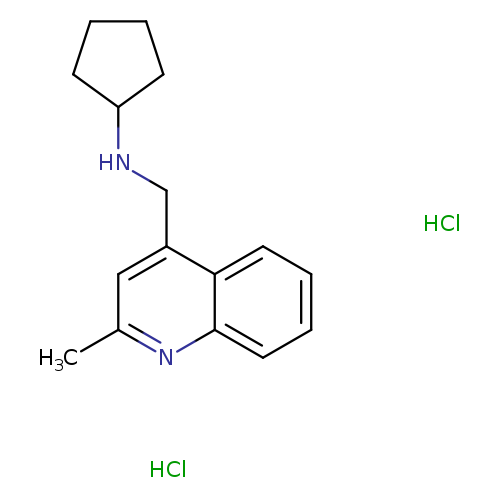 N-[(2-methylquinolin-4-yl)methyl]cyclopentanamine dihydrochloride