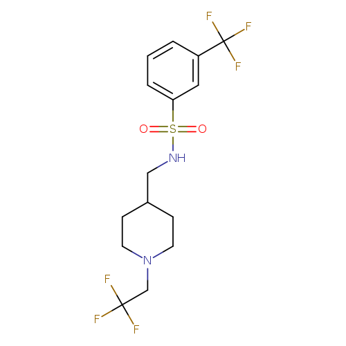 N-{[1-(2,2,2-trifluoroethyl)piperidin-4-yl]methyl}-3-(trifluoromethyl)benzene-1-sulfonamide