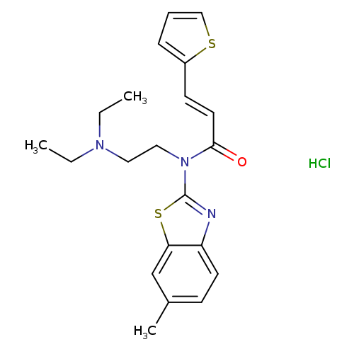 (2E)-N-[2-(diethylamino)ethyl]-N-(6-methyl-1,3-benzothiazol-2-yl)-3-(thiophen-2-yl)prop-2-enamide hydrochloride