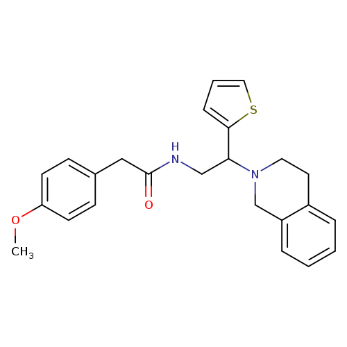 2-(4-methoxyphenyl)-N-[2-(1,2,3,4-tetrahydroisoquinolin-2-yl)-2-(thiophen-2-yl)ethyl]acetamide