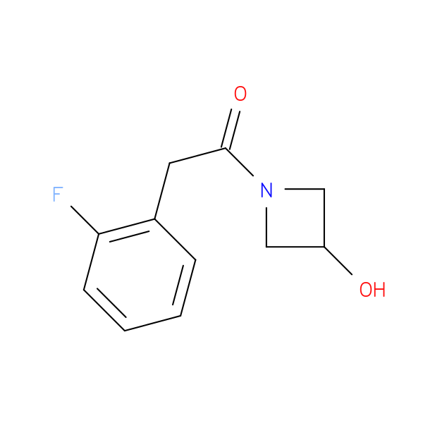 2-(2-fluorophenyl)-1-(3-hydroxyazetidin-1-yl)ethan-1-one