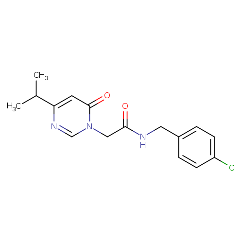 N-[(4-chlorophenyl)methyl]-2-[6-oxo-4-(propan-2-yl)-1,6-dihydropyrimidin-1-yl]acetamide