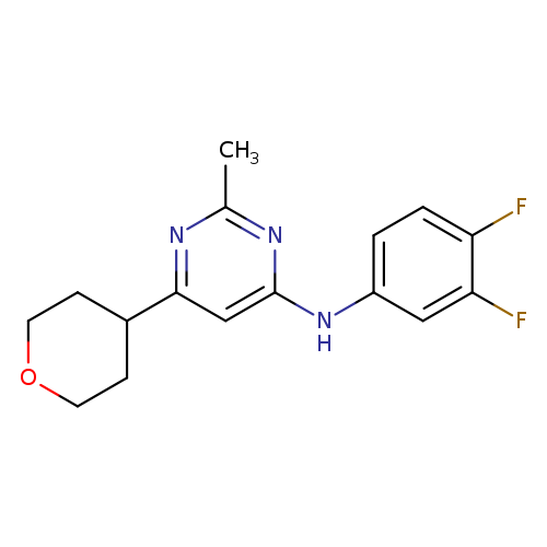 N-(3,4-difluorophenyl)-2-methyl-6-(oxan-4-yl)pyrimidin-4-amine