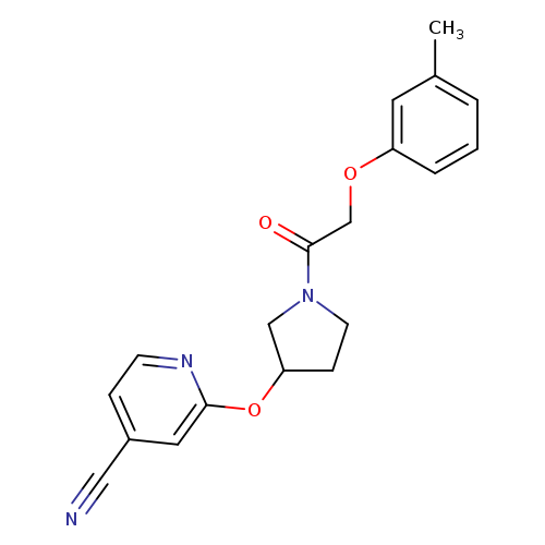 2-({1-[2-(3-methylphenoxy)acetyl]pyrrolidin-3-yl}oxy)pyridine-4-carbonitrile