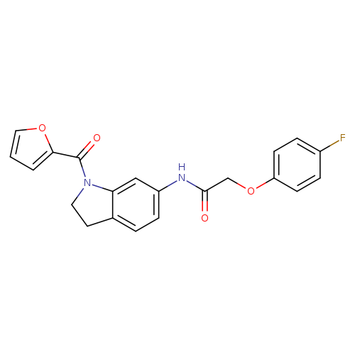 2-(4-fluorophenoxy)-N-[1-(furan-2-carbonyl)-2,3-dihydro-1H-indol-6-yl]acetamide