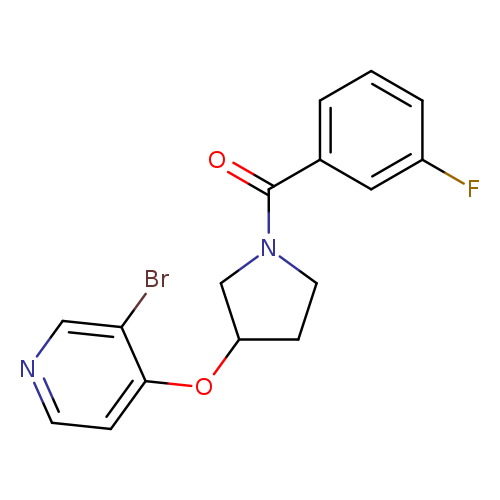 3-bromo-4-{[1-(3-fluorobenzoyl)pyrrolidin-3-yl]oxy}pyridine