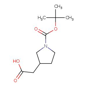 3-Pyrrolidineacetic acid, 1-[(1,1-dimethylethoxy)carbonyl]-