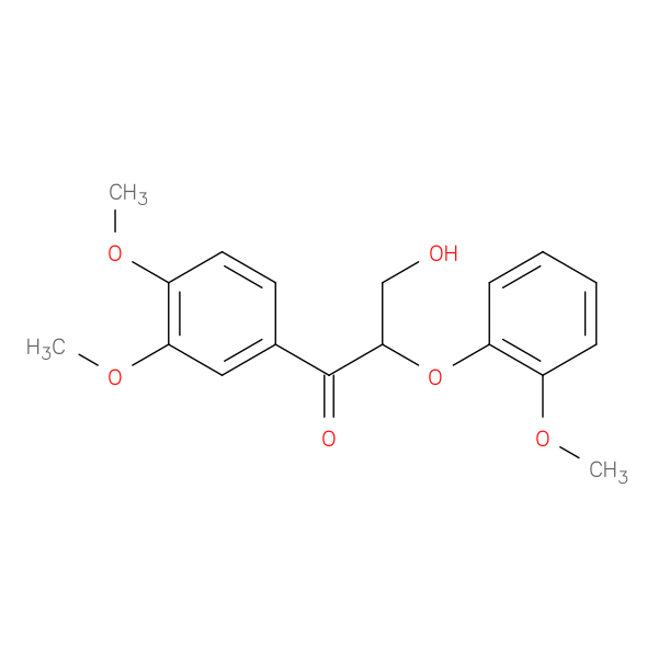 1-(3,4-Dimethoxyphenyl)-3-hydroxy-2-(2-methoxyphenoxy)propan-1-one