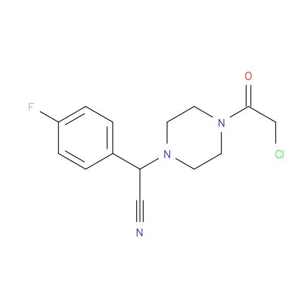 2-[4-(2-chloroacetyl)piperazin-1-yl]-2-(4-fluorophenyl)acetonitrile