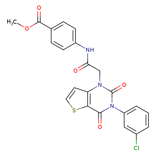 methyl 4-{2-[3-(3-chlorophenyl)-2,4-dioxo-1H,2H,3H,4H-thieno[3,2-d]pyrimidin-1-yl]acetamido}benzoate