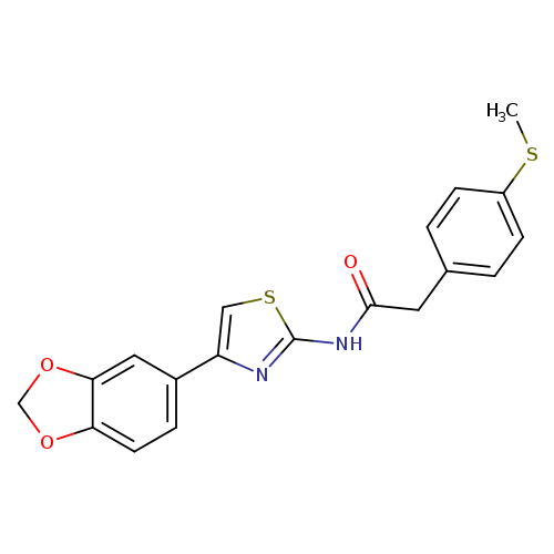 N-[4-(2H-1,3-benzodioxol-5-yl)-1,3-thiazol-2-yl]-2-[4-(methylsulfanyl)phenyl]acetamide