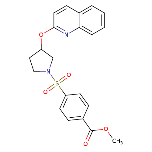 methyl 4-{[3-(quinolin-2-yloxy)pyrrolidin-1-yl]sulfonyl}benzoate
