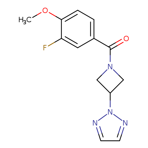 2-[1-(3-fluoro-4-methoxybenzoyl)azetidin-3-yl]-2H-1,2,3-triazole