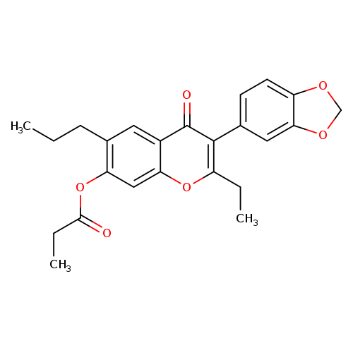 3-(2H-1,3-benzodioxol-5-yl)-2-ethyl-4-oxo-6-propyl-4H-chromen-7-yl propanoate