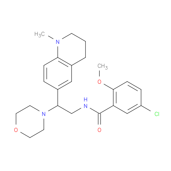 5-chloro-2-methoxy-N-[2-(1-methyl-1,2,3,4-tetrahydroquinolin-6-yl)-2-(morpholin-4-yl)ethyl]benzamide