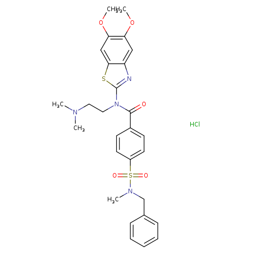 4-[benzyl(methyl)sulfamoyl]-N-(5,6-dimethoxy-1,3-benzothiazol-2-yl)-N-[2-(dimethylamino)ethyl]benzamide hydrochloride