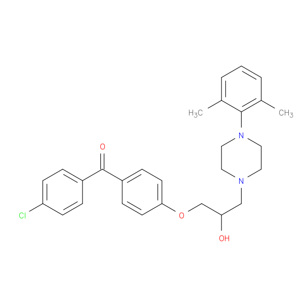 1-[4-(4-chlorobenzoyl)phenoxy]-3-[4-(2,6-dimethylphenyl)piperazin-1-yl]propan-2-ol