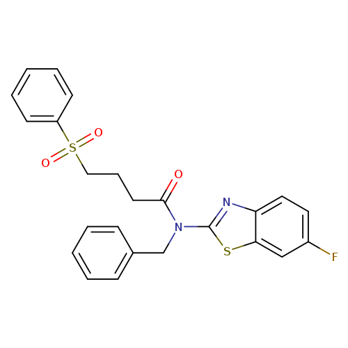 4-(benzenesulfonyl)-N-benzyl-N-(6-fluoro-1,3-benzothiazol-2-yl)butanamide