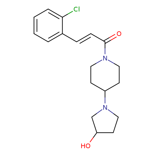 (2E)-3-(2-chlorophenyl)-1-[4-(3-hydroxypyrrolidin-1-yl)piperidin-1-yl]prop-2-en-1-one