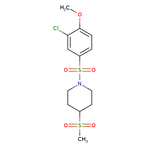 1-(3-chloro-4-methoxybenzenesulfonyl)-4-methanesulfonylpiperidine