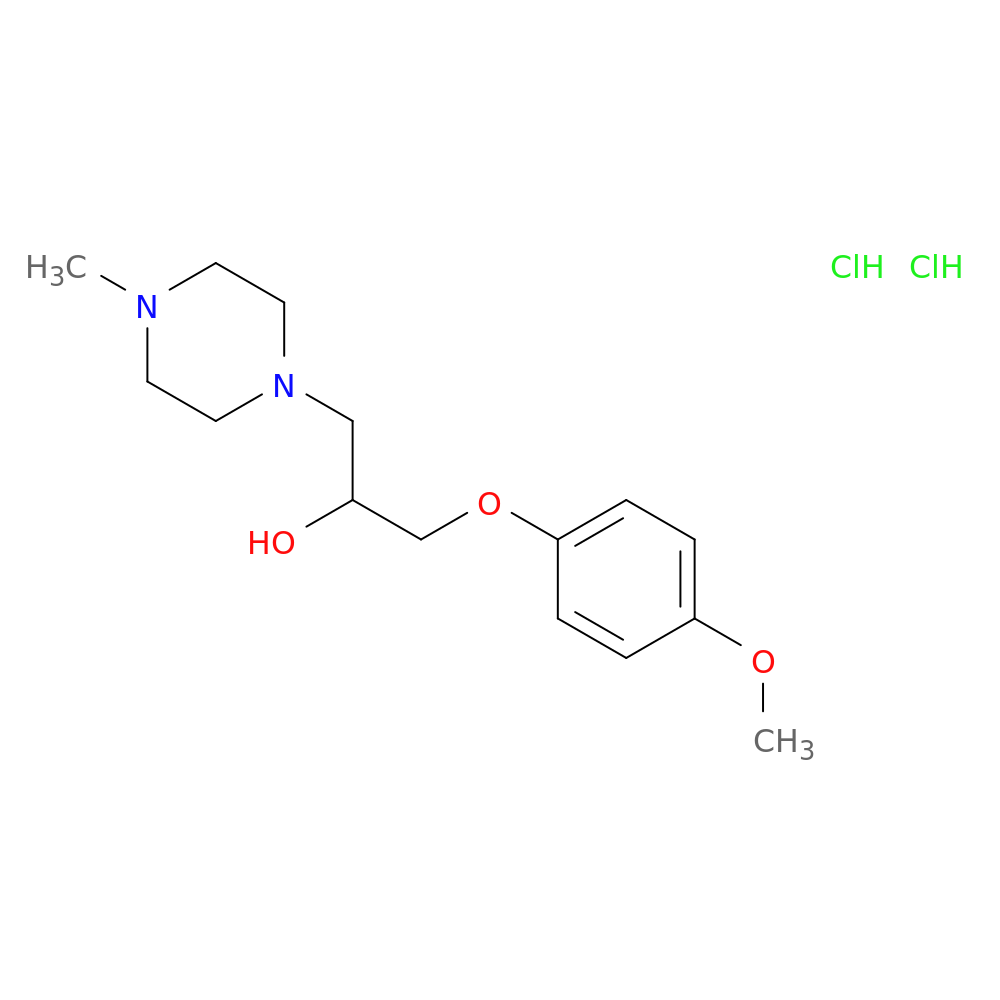 1-(4-METHOXYPHENOXY)-3-(4-METHYLPIPERAZIN-1-YL)PROPAN-2-OL DIHYDROCHLORID+
