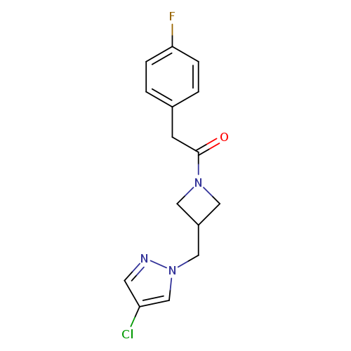 1-{3-[(4-chloro-1H-pyrazol-1-yl)methyl]azetidin-1-yl}-2-(4-fluorophenyl)ethan-1-one