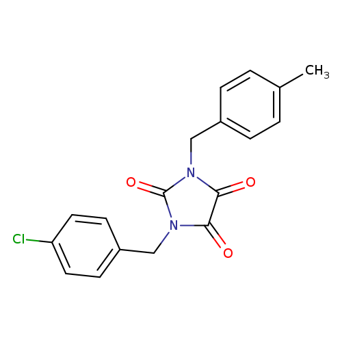 1-[(4-chlorophenyl)methyl]-3-[(4-methylphenyl)methyl]imidazolidine-2,4,5-trione