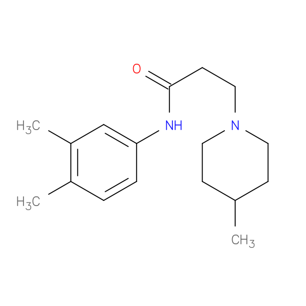 N-(3,4-dimethylphenyl)-3-(4-methyl-1-piperidinyl)propanamide