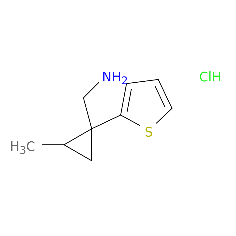 1-[2-methyl-1-(thiophen-2-yl)cyclopropyl]methanamine hydrochloride