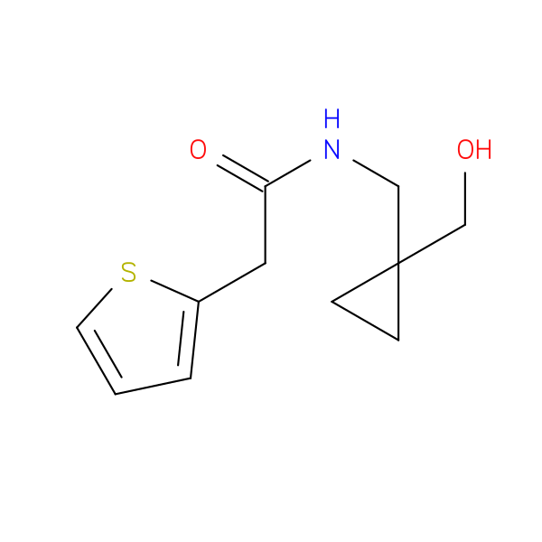 N-{[1-(hydroxymethyl)cyclopropyl]methyl}-2-(thiophen-2-yl)acetamide