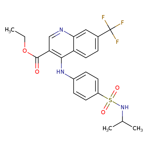 ethyl 4-({4-[(propan-2-yl)sulfamoyl]phenyl}amino)-7-(trifluoromethyl)quinoline-3-carboxylate