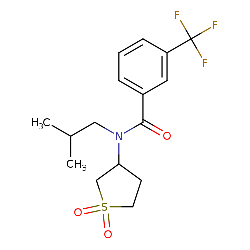 N-(1,1-dioxo-1lambda6-thiolan-3-yl)-N-(2-methylpropyl)-3-(trifluoromethyl)benzamide