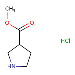 3-Pyrrolidinecarboxylic acid, methyl ester, hydrochloride (1:1)