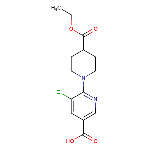 5-chloro-6-[4-(ethoxycarbonyl)piperidino]nicotinic acid