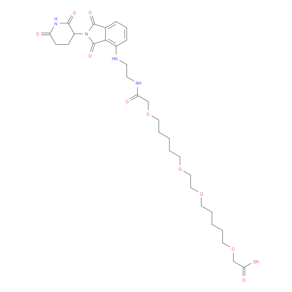 Pomalidomide-C2-amido-(C1-O-C5-O-C1)2-COOH