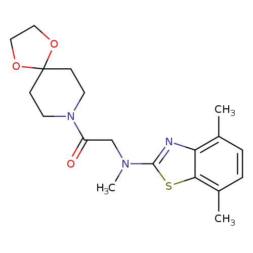 2-[(4,7-dimethyl-1,3-benzothiazol-2-yl)(methyl)amino]-1-{1,4-dioxa-8-azaspiro[4.5]decan-8-yl}ethan-1-one