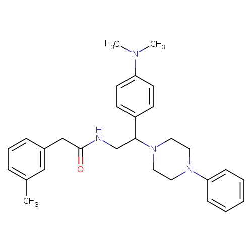 N-{2-[4-(dimethylamino)phenyl]-2-(4-phenylpiperazin-1-yl)ethyl}-2-(3-methylphenyl)acetamide