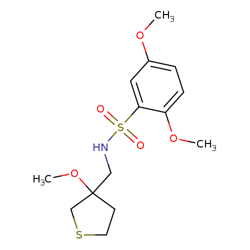 2,5-dimethoxy-N-[(3-methoxythiolan-3-yl)methyl]benzene-1-sulfonamide