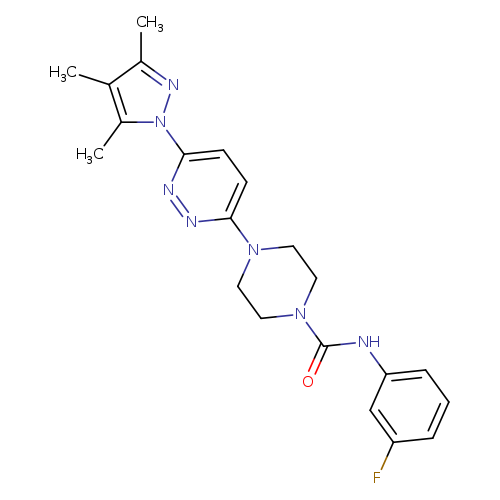N-(3-fluorophenyl)-4-[6-(3,4,5-trimethyl-1H-pyrazol-1-yl)pyridazin-3-yl]piperazine-1-carboxamide