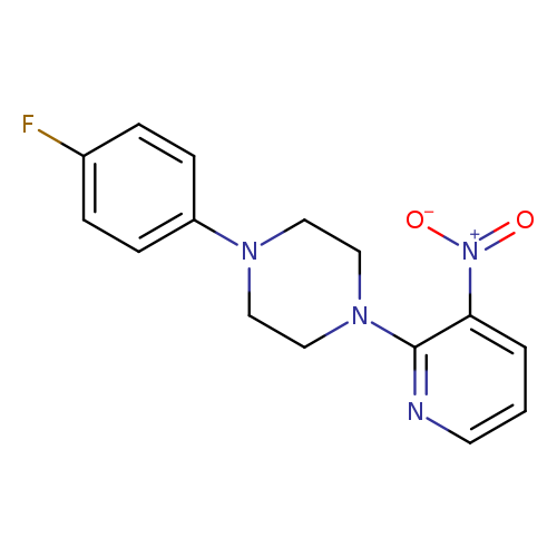 1-(4-fluorophenyl)-4-(3-nitropyridin-2-yl)piperazine