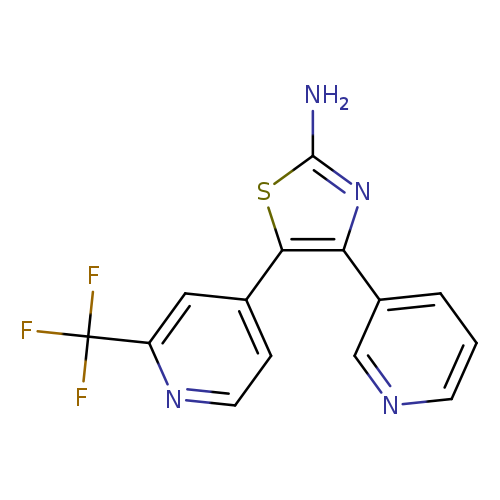 4-(pyridin-3-yl)-5-[2-(trifluoromethyl)pyridin-4-yl]-1,3-thiazol-2-amine