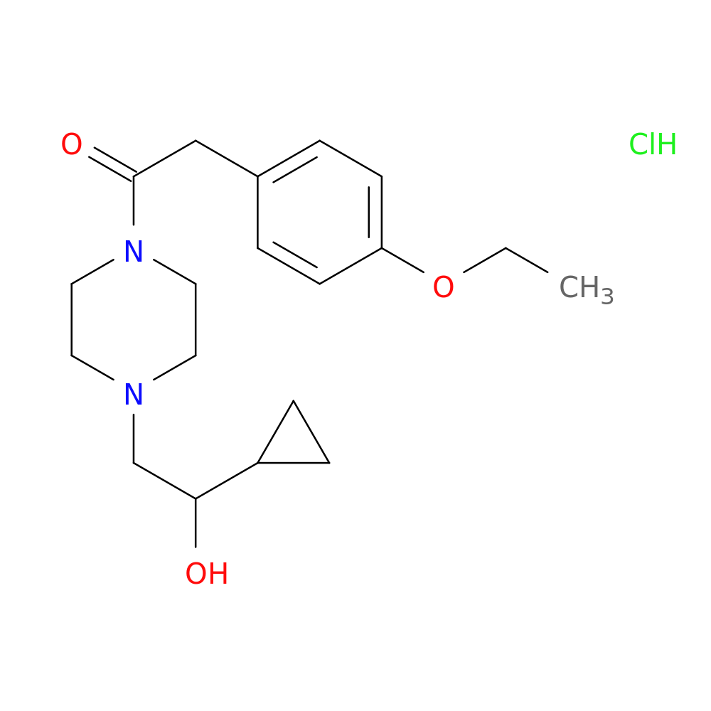 1-[4-(2-cyclopropyl-2-hydroxyethyl)piperazin-1-yl]-2-(4-ethoxyphenyl)ethan-1-one hydrochloride