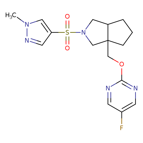 5-fluoro-2-({2-[(1-methyl-1H-pyrazol-4-yl)sulfonyl]-octahydrocyclopenta[c]pyrrol-3a-yl}methoxy)pyrimidine