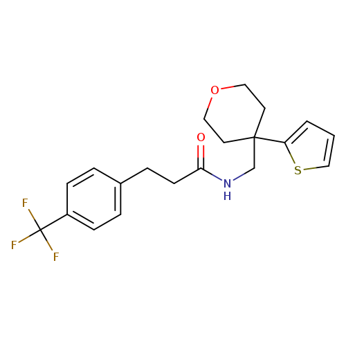 N-{[4-(thiophen-2-yl)oxan-4-yl]methyl}-3-[4-(trifluoromethyl)phenyl]propanamide
